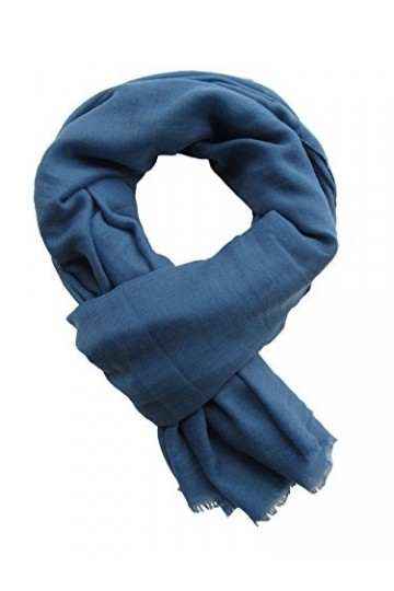 Topmode Echarpe femme couleur unie Bleu-gris 