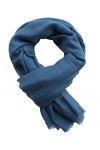 Topmode Echarpe femme couleur unie Bleu-gris 