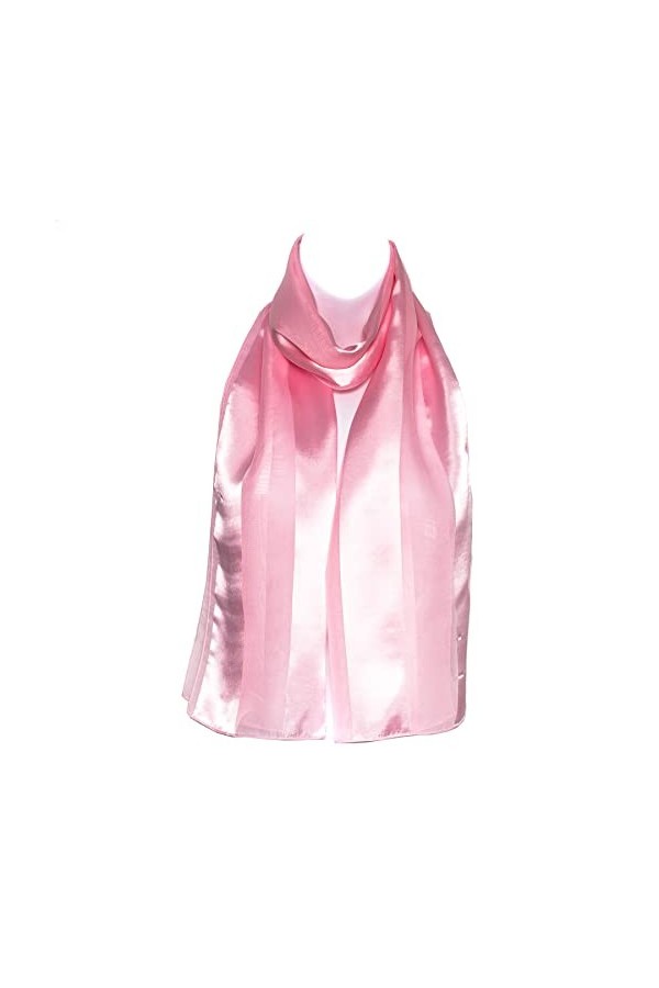 Hat To Socks Foulard en Mousseline de Satin Élégante avec Motif Uni Turquoise 