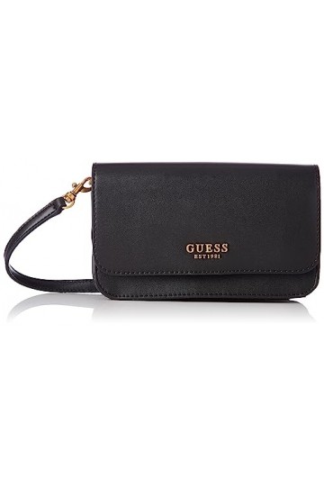 Guess Noelle XBODY Flap Organizer, Bag Women, Le Noir, Taille Unique