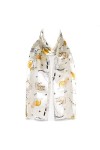 Hat To Socks Foulard en Mousseline de Satin avec Motif Chaton et Patte de Chat Crème 