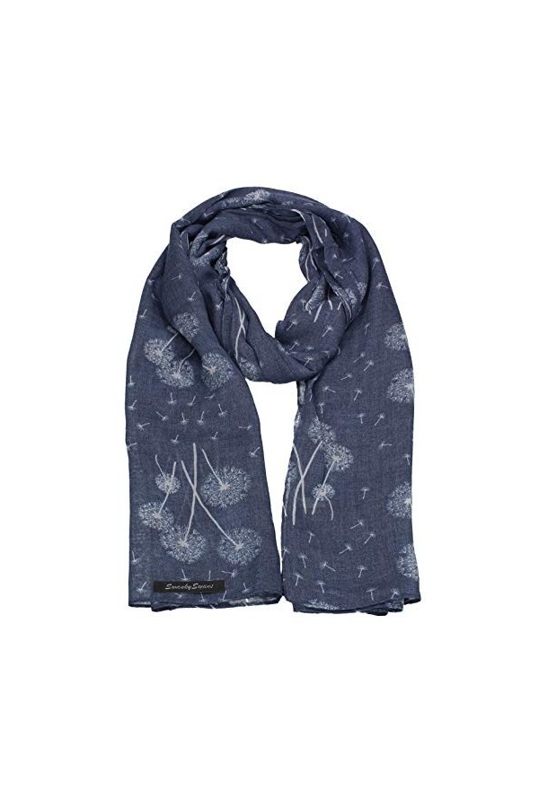 Swankyswans Écharpe longue pour femme Motif nlit - Bleu - Taille Unique