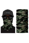 Cache-Cou Foulard Multifonctions Unisexe pour le Sport Camouflage Style Camouflage Vert 
