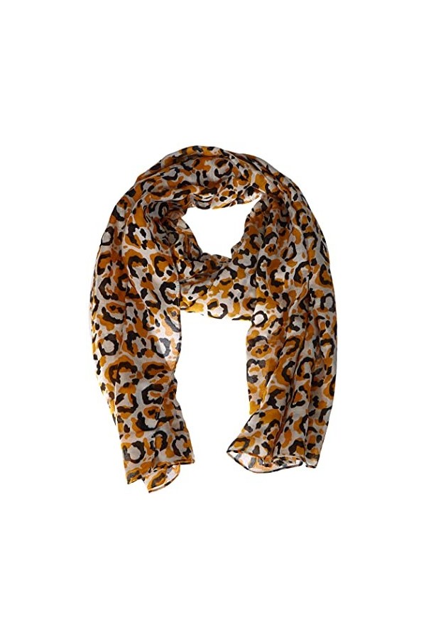 PIECES PCAVONJA Long Scarf Box BC Écharpe, Artisans Gold/AOP:Leo, Taille Unique Femme