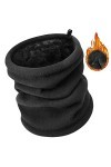heekpek Hiver Tubulaire Écharpe Bonnet Tour de Cou Polaire Femme Homme Neck Warmer Thermique Fleece Cache Cou Moto Ski,Taille