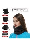 heekpek Hiver Tubulaire Écharpe Bonnet Tour de Cou Polaire Femme Homme Neck Warmer Thermique Fleece Cache Cou Moto Ski,Taille