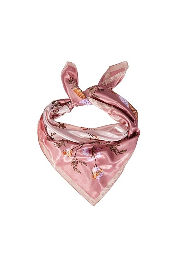 Bellette Femme Fichus et foulards de tête en Soie Foulard Echarpe Bandana Soie Grand Carré Satiné Foulards, Taille unique