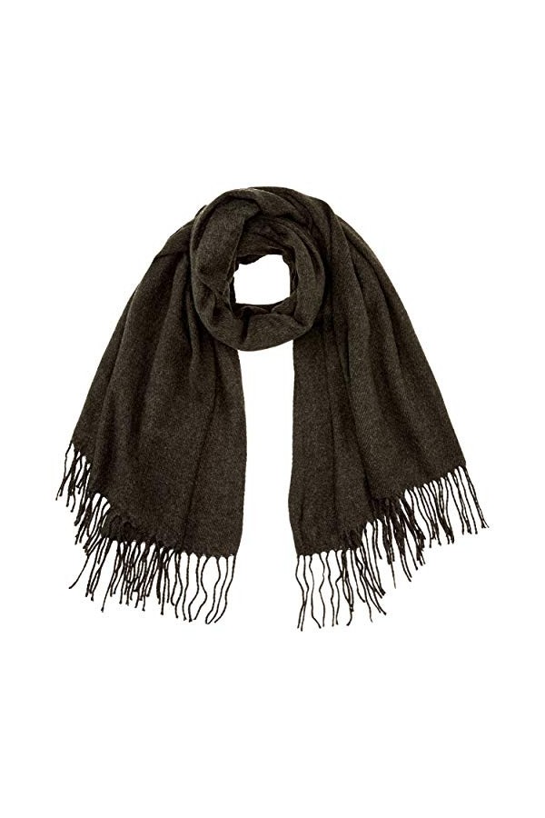 ONLY ONLANNALI Weaved Scarf CC Écharpe, Gris foncé mélangé, Taille Unique Femme