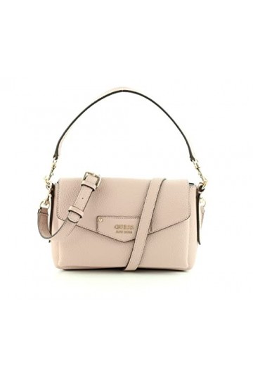 GUESS Eco Brenton Flap Shoulder Bag Ash Rose