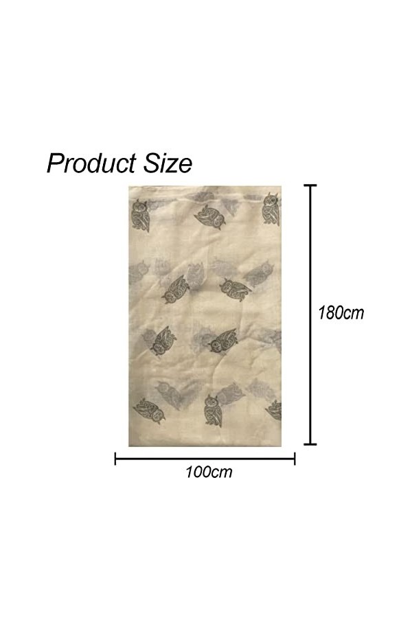 SamHeng Foulard Femme Motif de Hiboux Echarpe Châle Doux Etole Léger Longue Écharpe