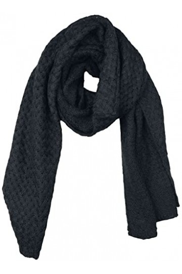 CHILLOUTS Genesis Scarf écharpe dhiver, Black, Einheitsgröße Mixte