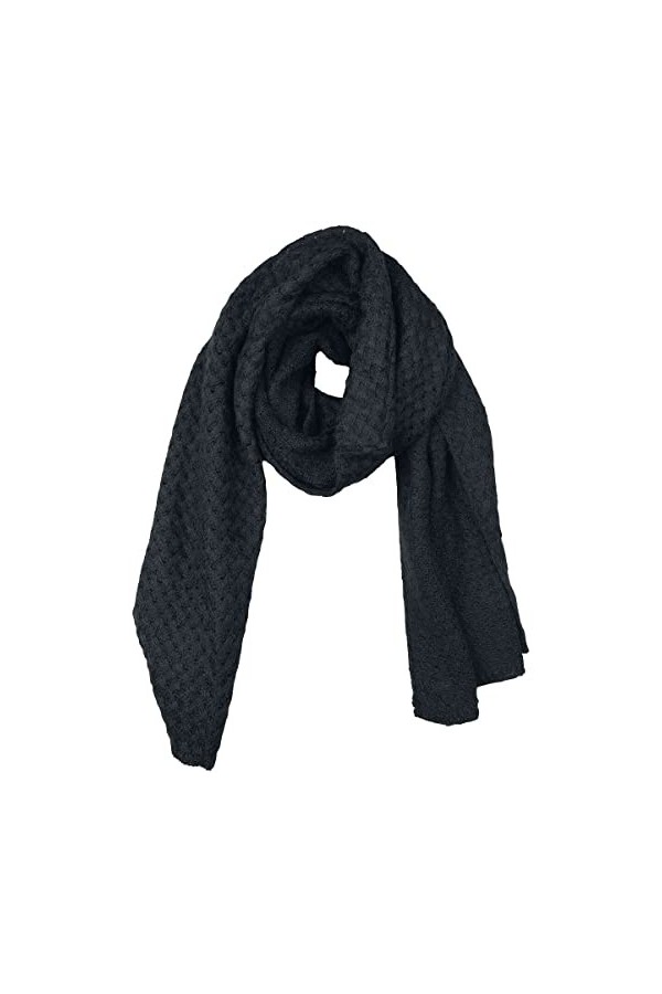 CHILLOUTS Genesis Scarf écharpe dhiver, Black, Einheitsgröße Mixte