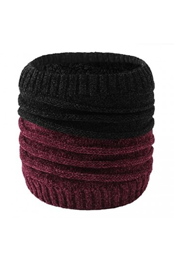 HYUET Cache Cou Tubulaire Tour de Cou Col Écharpe Tube Polaire Thermique Cache-Cou Tricoté Chauffant Foulard Écharpe Ronde Ép