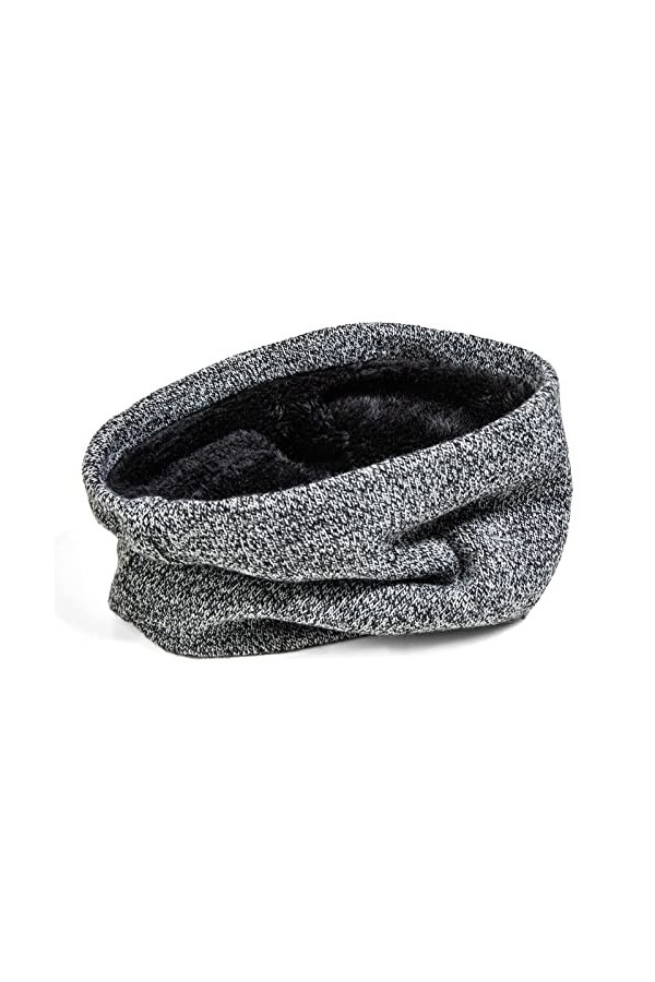 QKURT Cache-cou dhiver pour Homme et Femme, Écharpe Infini en Polaire Épaisse, Cache-cou, Écharpe Circulaire Tricotée Coupe-