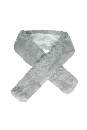 OhMill Echarpe en Fausse Fourrure de Renard Femme Hiver Écharpe Confortable Extra-Long Étole Chaude et Super-Douce en Hiver p