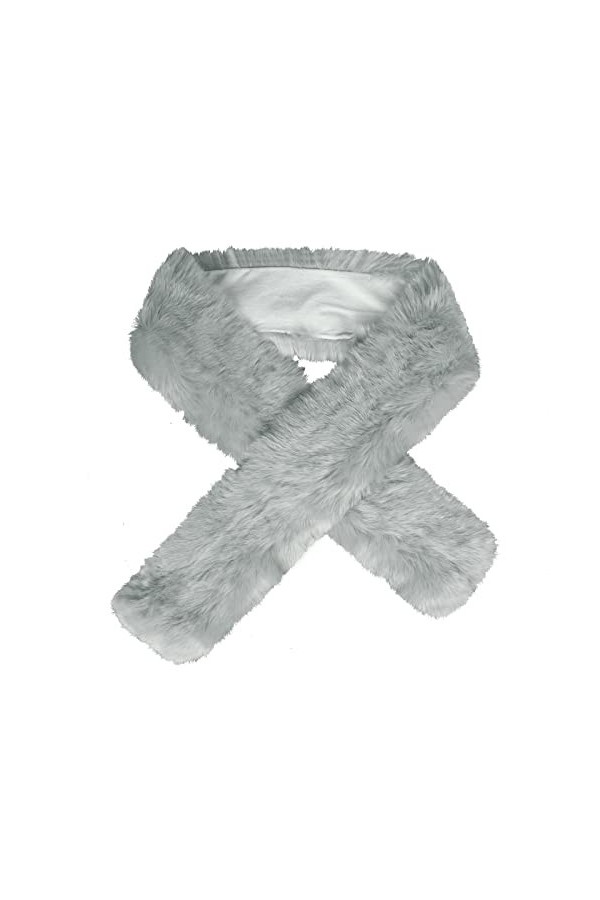 OhMill Echarpe en Fausse Fourrure de Renard Femme Hiver Écharpe Confortable Extra-Long Étole Chaude et Super-Douce en Hiver p