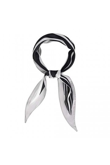 sourcing map Femmes Satin Rhombe Cou Écharpe Bande Impression pour Chemises Queue Cheval Foulard Sac Accessoire pour Été Band