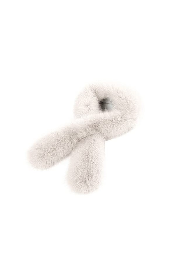 Surakey Femmes Écharpe en Fausse Fourrure,Étoles Foulard en Fourrure Synthétique, Echarpe Fausse Fourrure de Renard Châles Éc