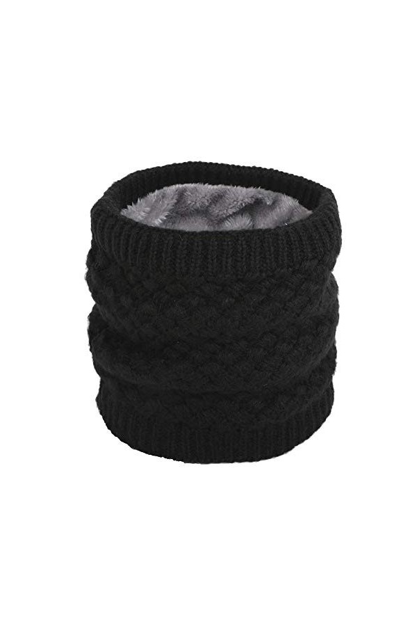 Écharpe tricotée pour femme - Écharpe chaude - Douce et respirante - Pour lhiver, Noir , 50cm/19,69