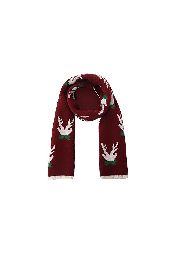 ED-Lumos Longue couverture écharpe de Noël rouge renne chaud Wraps écharpes pour lhiver femmes femmes filles cadeaux de Noël