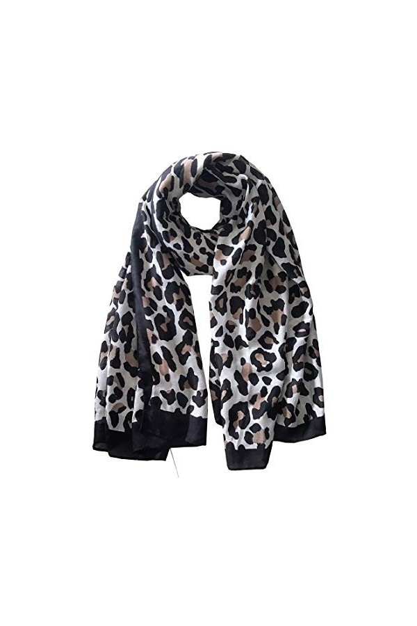 Vellette WLHS Écharpe imprimée léopard, acrylique