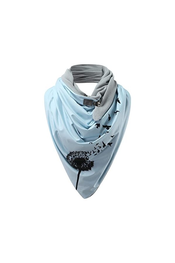 Hasagimol Écharpe Femme Hiver Avec Bouton Vintage Foulards ÉLéGant Couleur Unie ÉCharpe Chaud Coton RéTro Automne Hiver Doux 