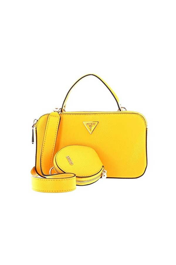 GUESS Eco Alexie Crossbody Top Zip Mustard