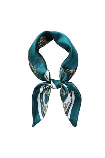 KOOYOL Femme Soie Foulard Echarpe Carré de Soie de Haute Qualité Reproduction Accessoires Élégants Sentir soie Écharpes