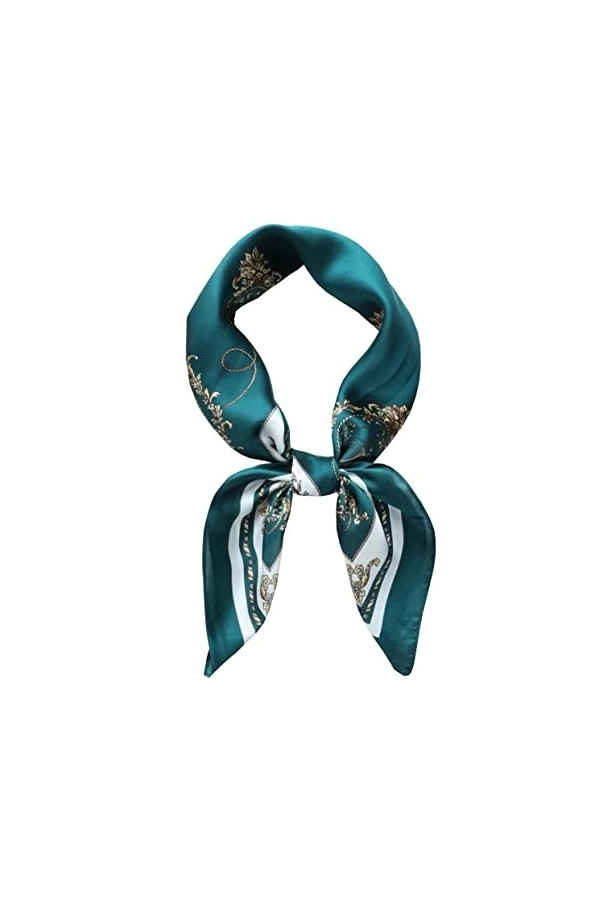 KOOYOL Femme Soie Foulard Echarpe Carré de Soie de Haute Qualité Reproduction Accessoires Élégants Sentir soie Écharpes