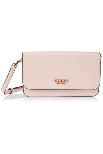 Guess Noelle XBODY Flap Organizer, Bag Women, Rose pâle, Taille Unique