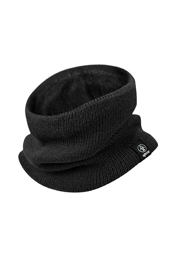 Yuson Girl Hiver Col Écharpe Femme et Homme Tour de Cou Chaud Tricot Foulard avec Doublé Polaire Cache-Col Epaisse Écharpe Tu