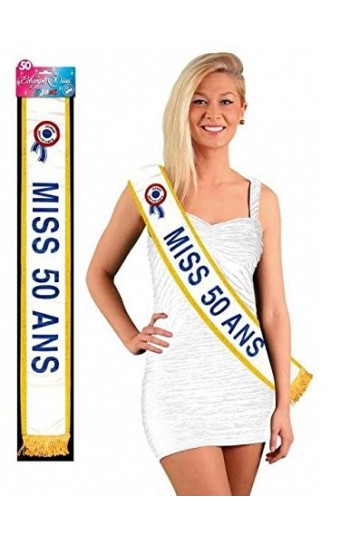 surprisezvous REF-ECHB05-1 Écharpe Miss Anniversaire 50 Ans - Cadeau Femme