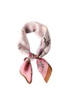 Ecroon XNQR Écharpe en soie rose, acrylique