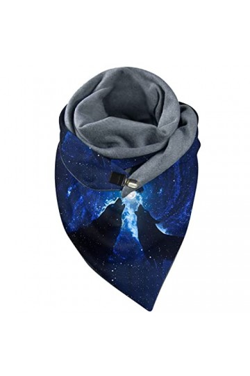 KUKICAT Woman Rétro Écharpe Triangle Femme Imprimé Loup Chic Chaud Foulards Vintage Doux Décontractée 2021 Hiver Nouveau Tail