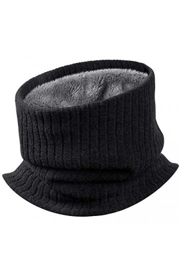 MELLIEX Cache-Cou Tricoté Homme et Femme, Écharpe Infinie De Tube Doublée En Polaire Hiver Chaud