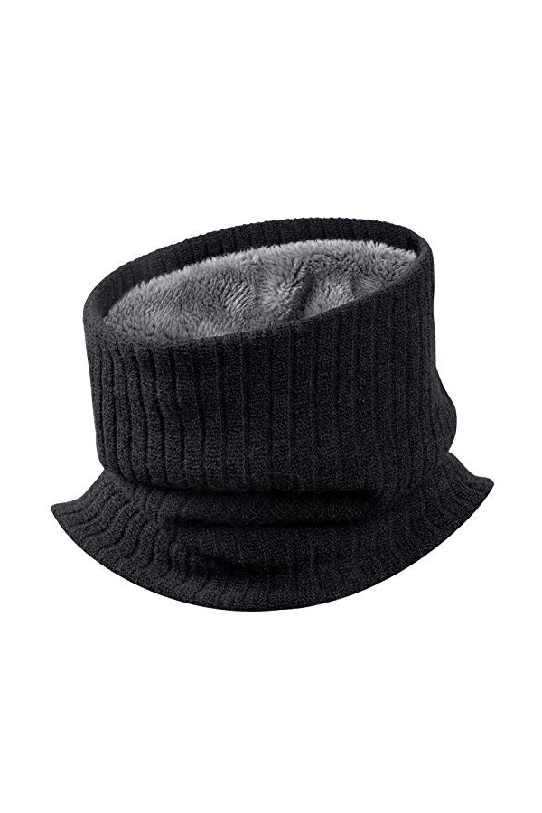 MELLIEX Cache-Cou Tricoté Homme et Femme, Écharpe Infinie De Tube Doublée En Polaire Hiver Chaud