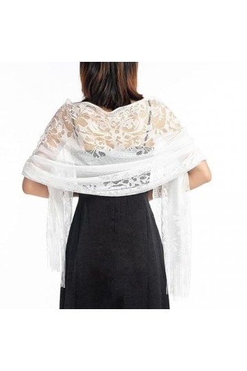 Femme Châles Etoles Echarpe Foulards en Dentelle Creuse Été Étole de Protection fes Épaules pour Mariages Mariée Bridemaids C