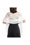 Femme Châles Etoles Echarpe Foulards en Dentelle Creuse Été Étole de Protection fes Épaules pour Mariages Mariée Bridemaids C