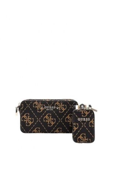 GUESS Femme Rea Mini Sac pour Appareil Photo, Logo Marron