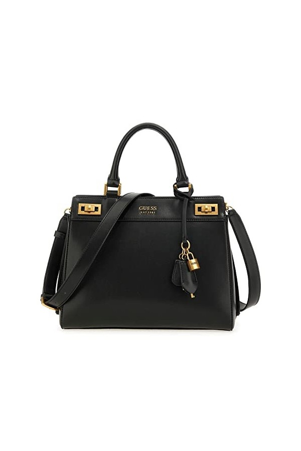 Guess Katey Luxury Satchel, Bag Women, Black