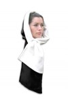Inther Max Echarpe Capuche Reversible Polaire Noir et Blanc 