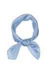 sourcing map 50cm Vintage Pois Carré Petite Écharpe Foulards Foulard Bleu 50 * 50 cm / 19,69 * 19,69 pouces L * W 