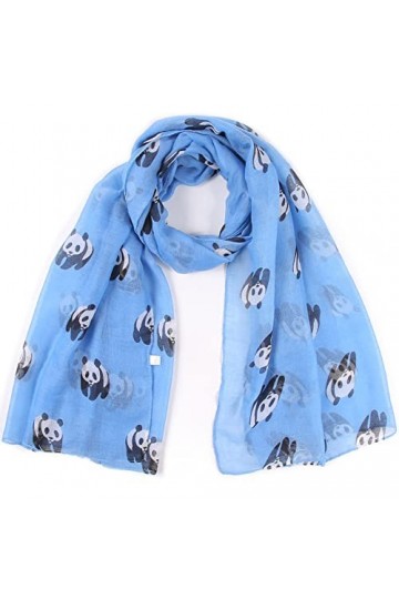 Echarpe Femme Léger Longues Infinity Foulards Animaux Panda Imprimer Écharpe Grande Douce Plage Crème Solaire Châle Wraps Fou