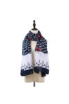 Bluesailing Écharpe pour femme avec cœur rouge et ancres sur le thème nautique Châle léger pour le printemps et lété