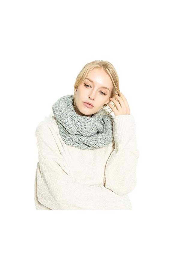 Freesiom Echarpe Femme Hiver Chaude Cachemire Tour de Cou Couleur Uni Cache Cou Mode Simple Elegant Douce Bordeaux 