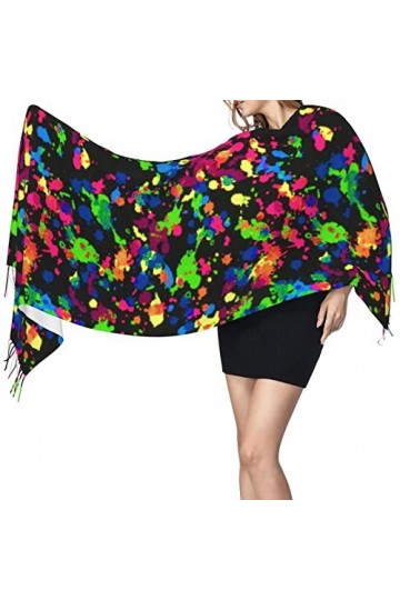 IUBBKI Foulard multicolore en forme de squelette de poisson pour femme et homme - Doux et chaud - Longue écharpe pour la tête