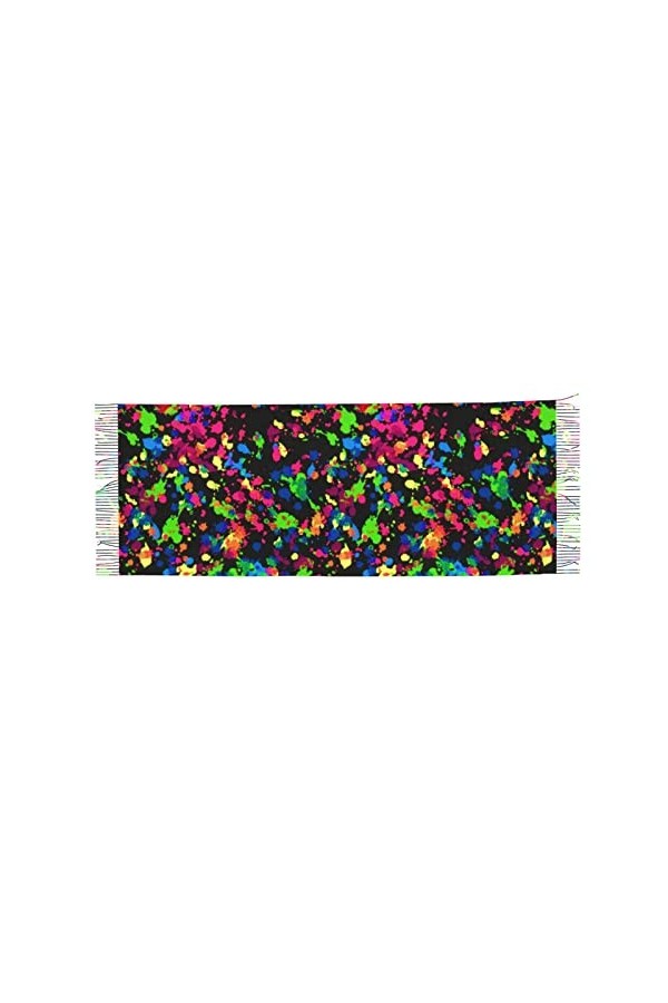 IUBBKI Foulard multicolore en forme de squelette de poisson pour femme et homme - Doux et chaud - Longue écharpe pour la tête