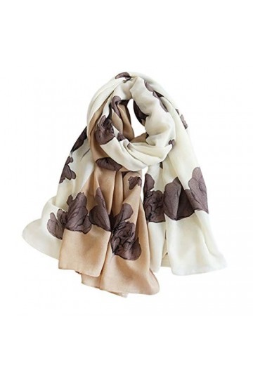 DEBAIJIA Femmes Echarpe Sensation Dame Foulard Léger Châles Wraps Neckerchief 180 * 90CM Beige Kaki