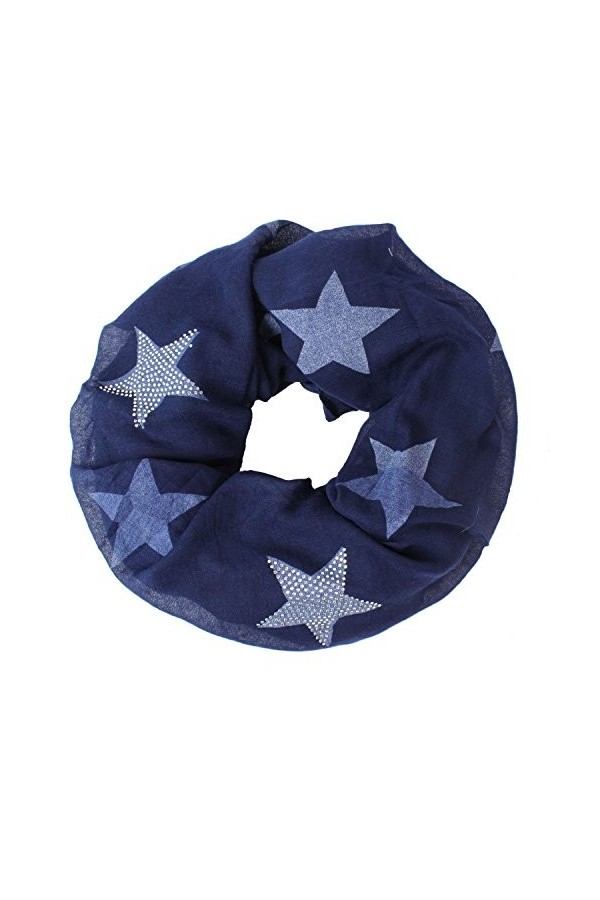 Glamexx24 oucle echarpe briquet Echarpe longue en forme détoile tube écharpe en strass Plusieurs couleurs