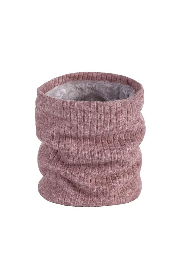 LETAO Écharpe tubulaire pour automne et hiver - Protection chaude du cou - Couleur unie - Bonnet tricoté
